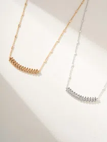 Cartier rivet diamond-free necklace-3598  