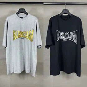 Balenciaga Letter Printed Pullover Round Neck Short Sleeve T-Shirt-2807  